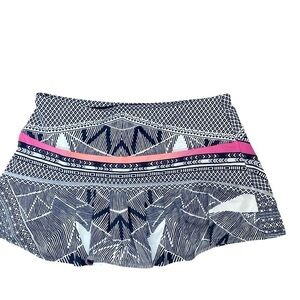 Lucky in Love Aztec Skort - XL black , white , pink , polyester spandex